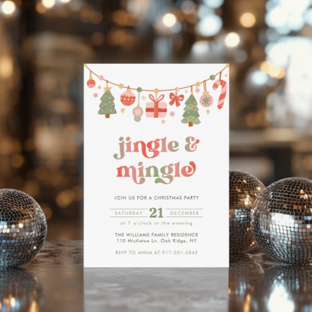 Jingle & Mingle-inbjudan till julfest Inbjudningar (Skapare uppladdad)