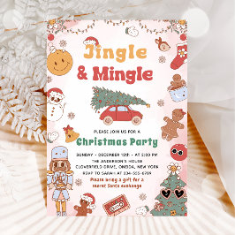 Jingle Mingle jul-inbjudan till Helgdag Party Inbjudningar