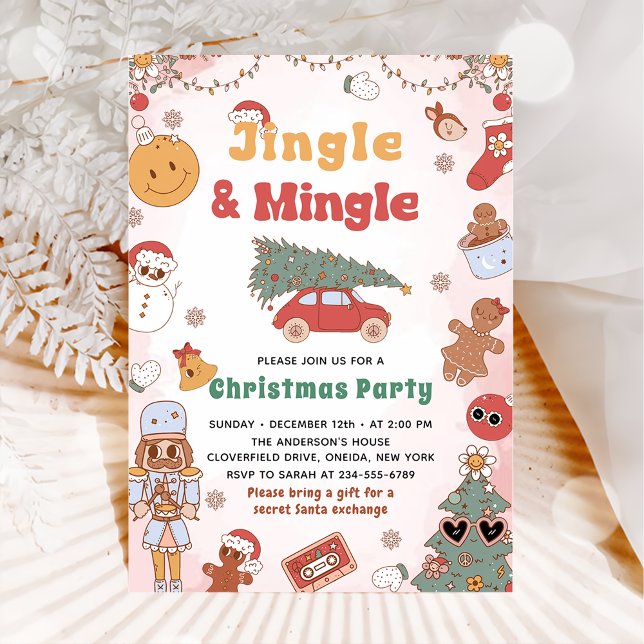 Jingle Mingle jul-inbjudan till Helgdag Party Inbjudningar (Skapare uppladdad)