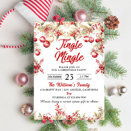 Jingle & Mingle jul Party Inbjudningar