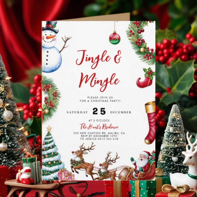 Jingle & Mingle jul Sweater Party-inbjudan Inbjudningar (Skapare uppladdad)