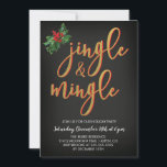 Jingle & Mingle Julfest-inbjudan Inbjudningar<br><div class="desc">Låt oss till att fira säsongen med den här jingeln och munnen julfestinbjudan med vattenfärgade hollbär med en blandning av snyggt guld faux foil typsnitt.</div>