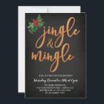 Jingle & Mingle Julfest-inbjudan Inbjudningar<br><div class="desc">Låt oss till att fira säsongen med den här jingeln och munnen julfestinbjudan med vattenfärgade hollbär med en blandning av snyggt guld faux foil typsnitt.</div>