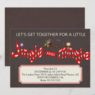 Jingle & Mingle julfest Inbjudningar