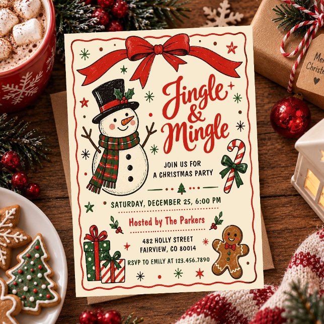 Jingle & Mingle Julfest  Inbjudningar (Skapare uppladdad)