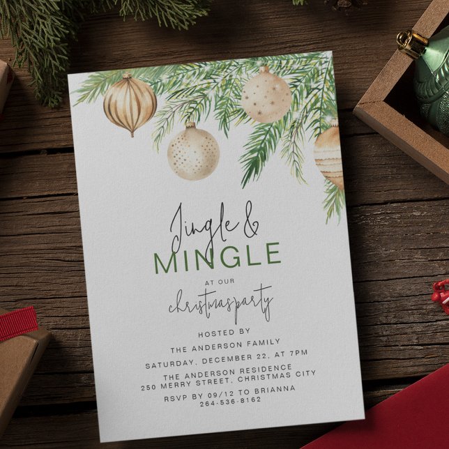 Jingle & Mingle Julfest Inbjudningar (Skapare uppladdad)