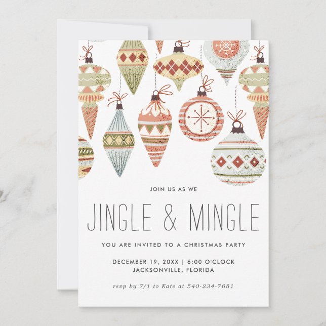 Jingle & Mingle Julfest Invitation (Framsida)