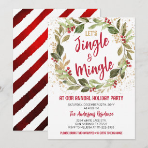 Jingle & Mingle Julfest Julmiddag Inbjudningar