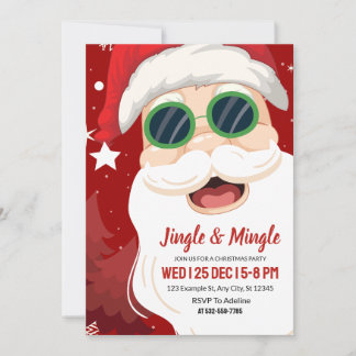 Jingle & Mingle Julfestinladning Inbjudningar