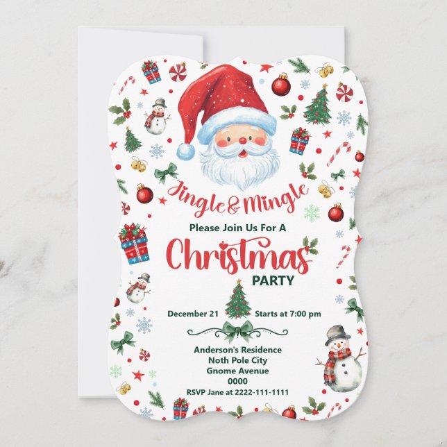 Jingle & Mingle Jultomten, julafton Party (Framsida)