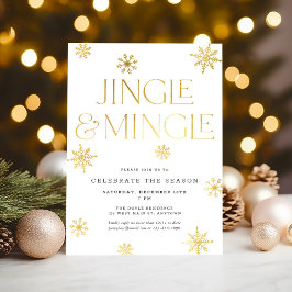 Jingle & Mingle White Guld Snöflingor Helgdag Inbjudningar