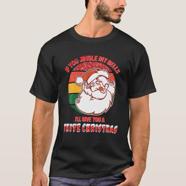 Jingle My Klockor Lusnyj Olämpligt julskepp T Shirt (Framsida)