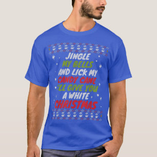 Jingle My Klockor Slickar Vit jul i Candy cane T Shirt
