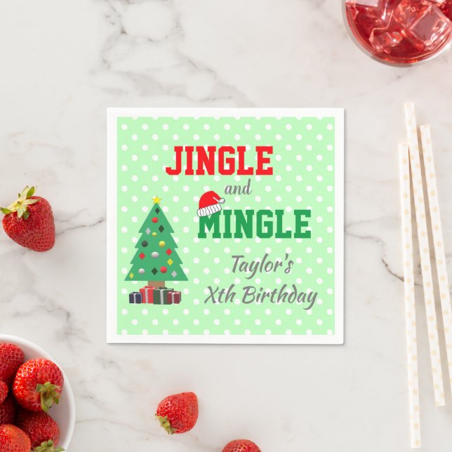 Jingle och Mingle Birthday Pappersservett (Insitu)