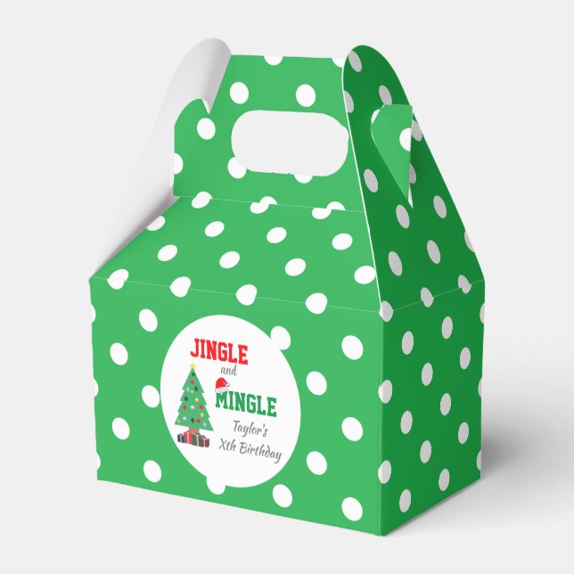 Jingle och Mingle Birthday Presentaskar (Framsidan Sidan)