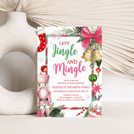 Jingle och Mingle Festive Helgdag jul Party Inbjudningar
