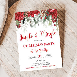 Jingle och Mingle Helgdag Berries jul Party Inbjudningar