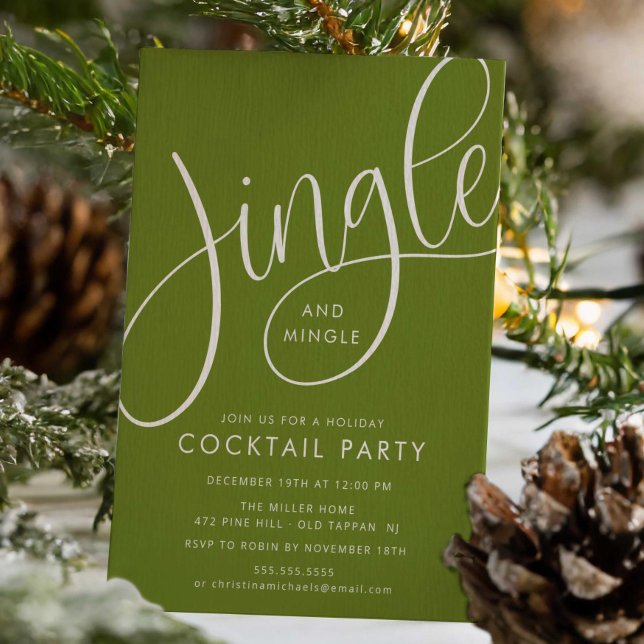 Jingle och Mingle Helgdag Cocktail Party Inbjudningar (Skapare uppladdad)