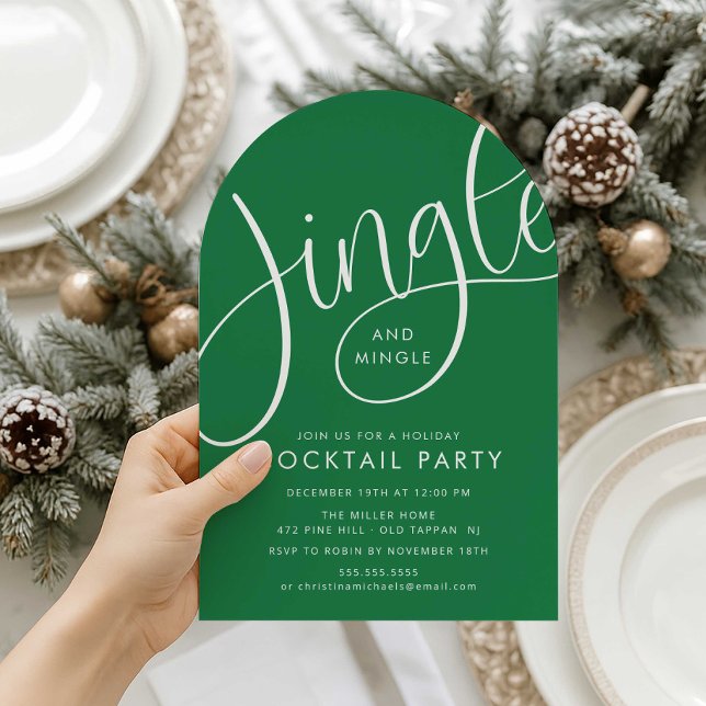 Jingle och Mingle Helgdag Cocktail Party Inbjudningar (Skapare uppladdad)
