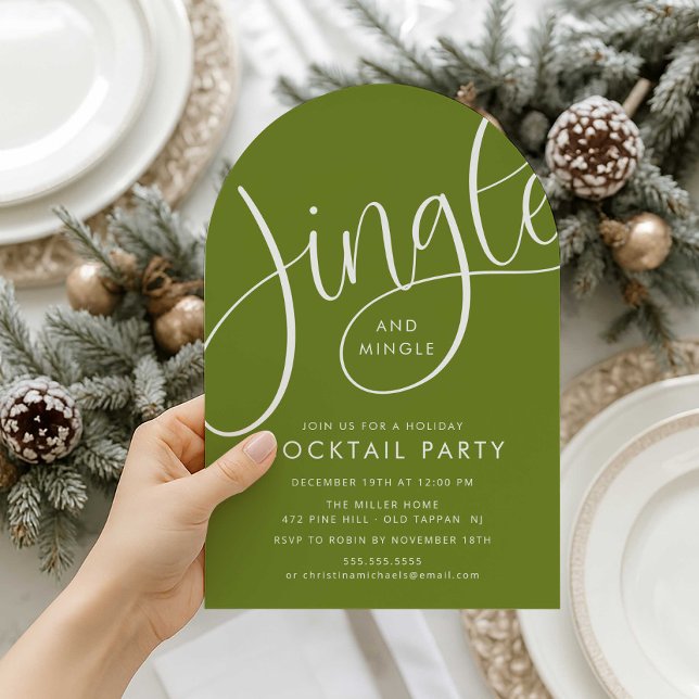 Jingle och Mingle Helgdag Cocktail Party Inbjudningar (Skapare uppladdad)