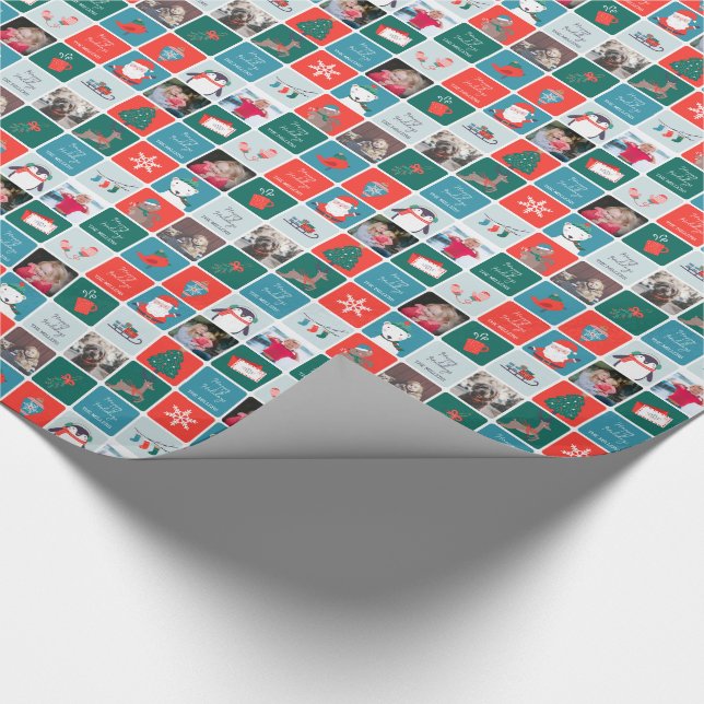 Jingle och Mingle Helgdag Photo Giftwrap Presentpapper (Hörn)