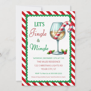 Jingle och Mingle Holiday Cocktailfest Inbjudningar