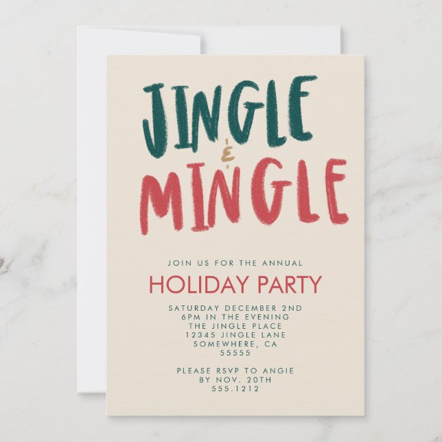 JINGLE OCH MINGLE INBJUDAN (Framsida)