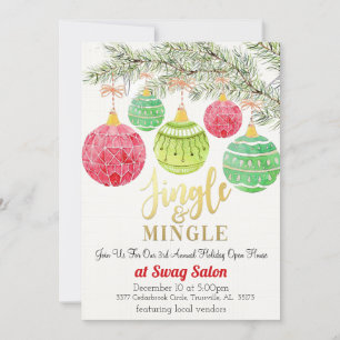 Jingle- och Mingle-inbjudan till julfest Inbjudningar