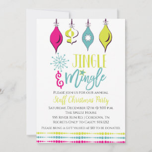 Jingle- och Mingle-inbjudan till julfest Inbjudningar
