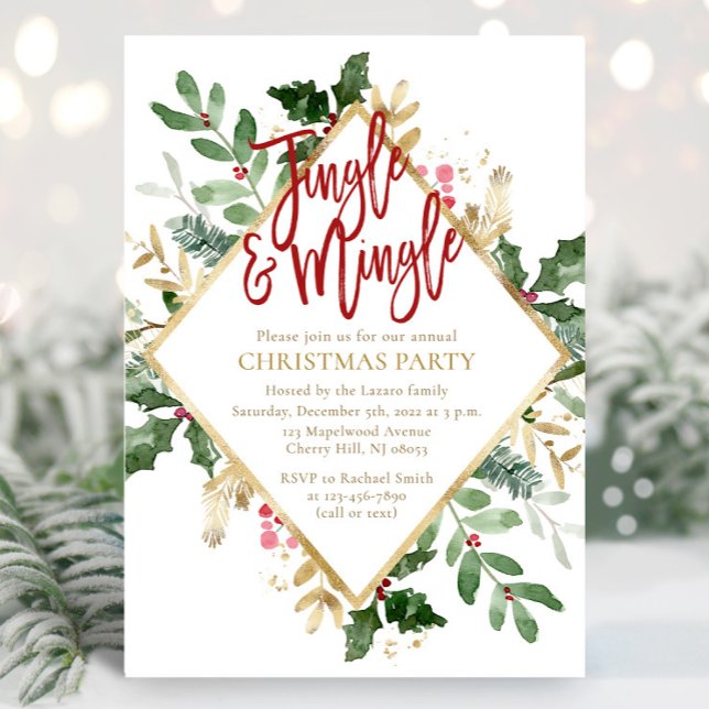 Jingle- och Mingle-inbjudan till julfest Inbjudningar (Skapare uppladdad)
