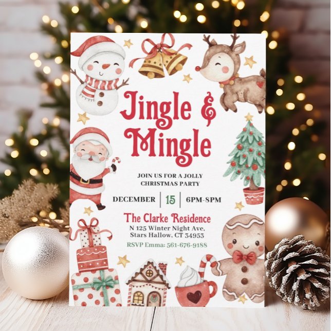 Jingle- och Mingle-inbjudan till julfest Inbjudningar (Skapare uppladdad)
