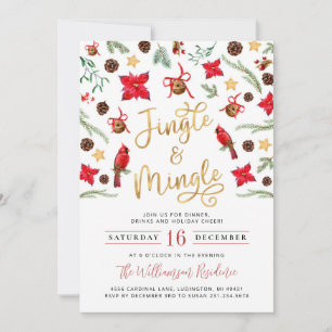 Jingle- och Mingle-inbjudan till julfest Inbjudningar