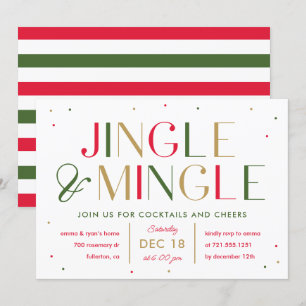 Jingle- och Mingle-inbjudan till julfest Inbjudningar