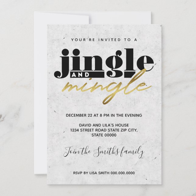 Jingle och Mingle Inbjudningar (Framsida)