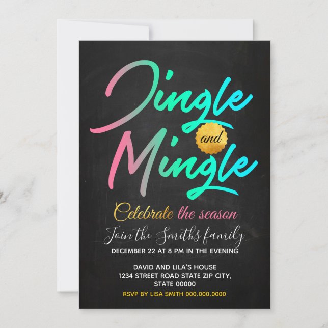 Jingle och Mingle Inbjudningar (Framsida)