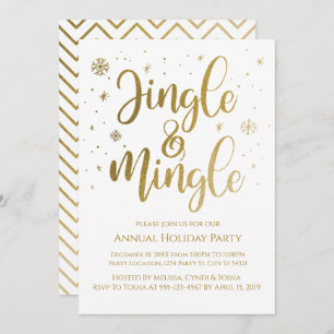 Jingle- och Mingle-inbjudningar till Julfester Inbjudningar