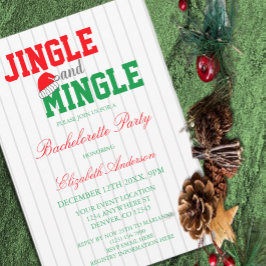 Jingle och Mingle jul Bachelorette Party Inbjudningar