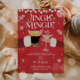 Jingle och Mingle jul Cocktail Party Inbjudningar