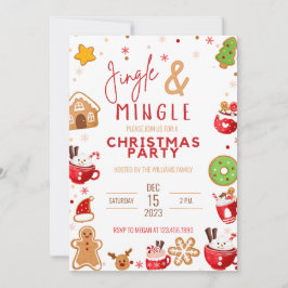 Jingle och Mingle jul Cookie Party Inbjudningar