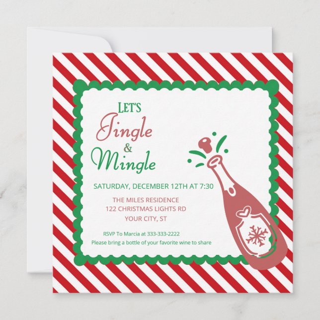 Jingle och Mingle jul firande cocktailparty (Framsida)