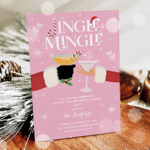 Jingle och Mingle jul Helgdag Cocktail Party Inbjudningar