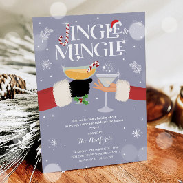 Jingle och Mingle jul Helgdag Cocktail Party Inbjudningar