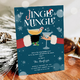 Jingle och Mingle jul Helgdag Cocktail Party Inbjudningar