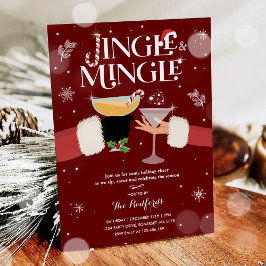 Jingle och Mingle jul Helgdag Cocktail Party Inbjudningar