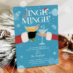 Jingle och Mingle jul Helgdag Cocktail Party Inbjudningar