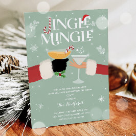 Jingle och Mingle jul Helgdag Cocktail Party Inbjudningar