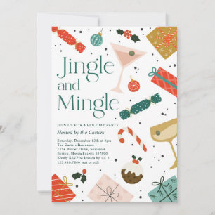 Jingle och Mingle jul Helgdag Cocktail Party Inbjudningar