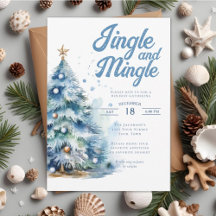 Jingle och Mingle Jul Helgdag Middagen Party