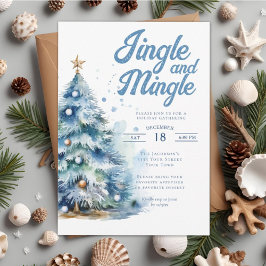 Jingle och Mingle Jul Helgdag Middagen Party Inbjudningar