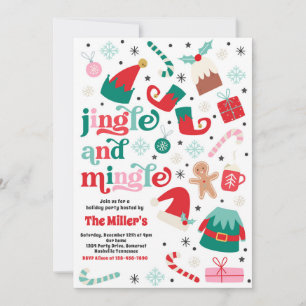 Jingle och Mingle Jul Julfest Inbjudningar